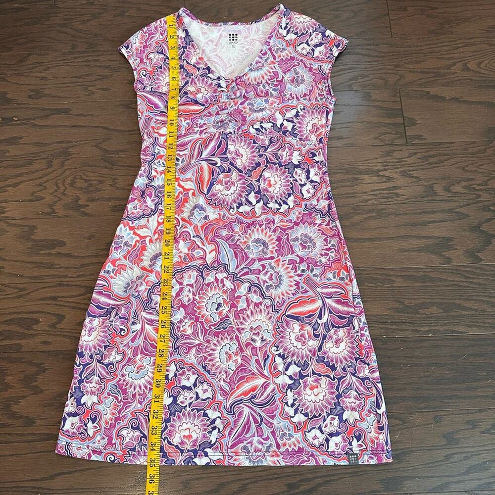Title Nine Daring Active Dress Small Pink White Purple Stretch Empire Size Small - Picture 4 of 8
